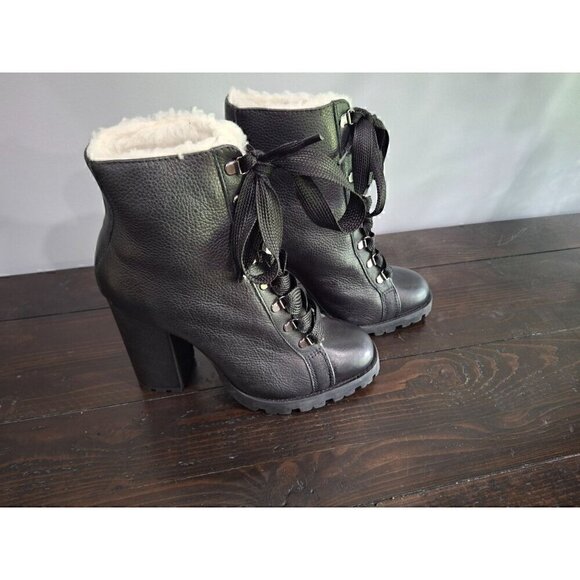 Schutz Women's Zhara Black Lace-up Boots/NWT, Sz 10.5B - Picture 3 of 8